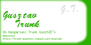 gusztav trunk business card